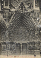 CPA Reims Grand Portail Porche Central - Reims