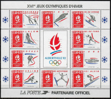 1992 Jeux Olympiques à Albertville YT BF 14 / Sc B639 / Mi Bl 12 Neuf Sans Charniere / MNH / Postfrisch - Mint/Hinged