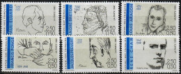 1991 Personnages Célèbres YT 2681-86 / Sc B628-33 / Mi 2819A-24A Neuf Sans Charniere / MNH / Postfrisch - Ungebraucht
