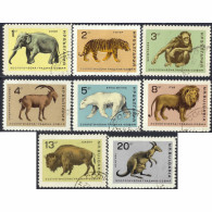 1966, Bulgaria, 1St-20St, Michel #1618-#1625, Raster Grid, UnWmk, P10½, Used - Gebruikt