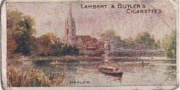 THE THAMES FROM LECHLADE TO LONDON, MARLOW, - Lambert & Butler Card   -  3X7CMS - - Andere Merken