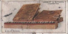 9 BIBLE REGAL  - INTERESTING MUSICAL INSTRUMENTS 1929 - LAMBERT & BUTLER CARD  -  3X7CMS - - Andere Merken