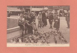 CPA  Dépt 69  :  LYON    :   Les Pigeons , Place Des Terreaux - Lyon 1
