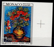 MONACO 1976 FLOWERS STAMP IMPERF MI No 1224 MNH VF!! - Errors And Oddities