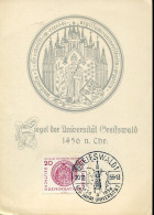 X6751 Germany Ddr. Maximum Card 1956, University Of Greiswald,  Mi-543 - Maximumkarten (MC)