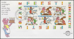Niederlande: Kinder-Block 1998 Auf Schmuck-FDC ESSt Den Haag 11.11.98 - Andere & Zonder Classificatie