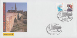 2140A Steinerne Brücke Regensburg Passender Schmuckbrief SSt BONN 20.9.2001 - Other & Unclassified
