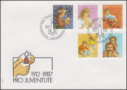 1359-1363 Pro Juventute: Entwicklung Des Kindes, Satz Auf Schmuck-FDC BERN 1987 - Andere & Zonder Classificatie