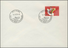 Schweiz: Kind Und Friedenstaube, Marke Auf Blanko-FDC PTT-Mobil 6.9.79 - Andere & Zonder Classificatie