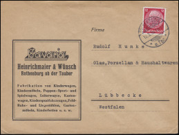 519 Hindenburg 12 Pf EF Bf Kinderwagen / Kinderbetten ROTHENBURG O. Tbr. 17.3.36 - Andere & Zonder Classificatie