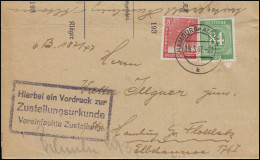 Kontrollrat I+II MiF Zustellungsurkunde Amtsgericht HAMBURG-ALTONA 19.3.47 - Polizei - Gendarmerie