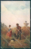 Artist Signed Carl Spitzweg Lady Hunter Scarecrow Serie 369 Postcard TW2245 - Sonstige & Ohne Zuordnung