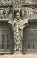 CPA Reims La Cathedrale Motif Central Portail Nord - Reims