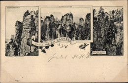 CPA Lohmen Sächsische Schweiz, Bastei, Basteifelsen, Basteibrücke, Bastei-Hotel - Sonstige & Ohne Zuordnung