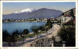 CPA Locarno Kanton Tessin Schweiz, Totalansicht, Berge - Sonstige & Ohne Zuordnung