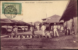 CPA Diego Suarez Antsiranana Madagaskar, Le Marche Et La Rue Colbert - Sonstige & Ohne Zuordnung