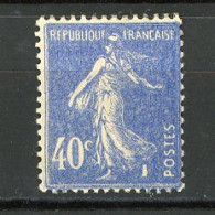 FR - Yv. N° 237  *  40c  Outremer  Semeuse Cote 1,5  Euro  BE  2 Scans - 1906-38 Säerin, Untergrund Glatt
