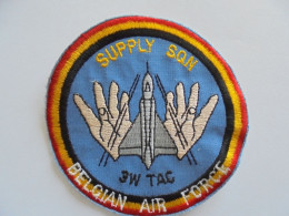 3 ème Wing Tac Bierset SUPPLY SQN Mirage Belgian Air Force ECUSSON PATCH BADGE Armée Avion Aviation - Patches