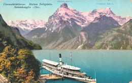 Viewaldstättersee - Station Tellsplatte - Salondampfer Uri - Verlag E. Goetz Luzern  (2 Scans) - Sonstige & Ohne Zuordnung