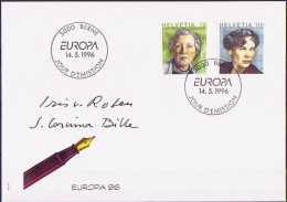 (alm)  SUISSE EUROPA CEPT FDC 1996 - FDC