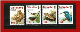 GIBRALTAR - 1999 - N°853/856  - TIMBRES NEUFS ** - MNH - SINGE - POISSON - OISEAUX - Gibraltar