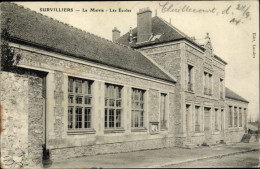 CPA Survilliers Val D'Oise, La Mairie, Les Ecoles - Sonstige & Ohne Zuordnung