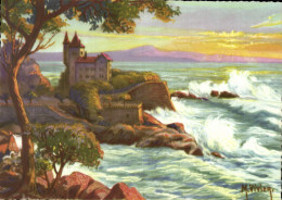 CPA Biarritz Le Chateau Basque Et Les Pyrenees Vivier - Biarritz