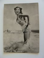 SUL RETRO INCOLLATO RITAGLIO DI RIVISTA BIKINI COSTUME DA BAGNO  DONNA SEXI FEMME  Woman - Girl - PIN UP  NON VIAGGIATA - Pin-Ups