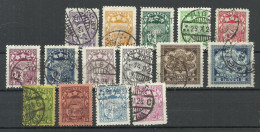 LETTLAND Latvia 1923/25 Michel 89 - 99 & 103 - 106 O - Lettland