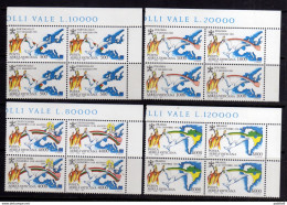 CITTÀ DEL VATICANO VATIKAN VATICAN CITY 1992 POSTA AEREA AIR MAIL VIAGGI DEL PAPA POPE TRAVELS1991SERIE COMPLETA SET MNH - Luftpost