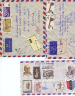 Indien,  1975/76, 2 Rekobriefe Nach Wien Mit  Mehrfachfrankatur (9507W) - Covers & Documents