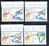 CITTÀ DEL VATICANO VATICAN VATIKAN CITY1992POSTA AEREA AIR MAIL VIAGGI DEL PAPA 1991 GIOVANNI PAOLO II TRAVELS SERIE MNH - Luftpost