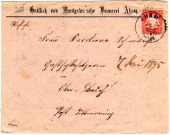 Bayern 1895, 10 Pf. Auf Brauerei Brief M. Klarem K1 AHAM - Brieven En Documenten