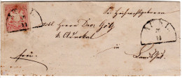 Bayern 1869, Breitr. 3 Kr. Auf Kl. Brief M. HKS AU B.L. (Landshut) - Brieven En Documenten