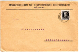 Bayern 1914, EF 25 Pf. Friedensdruck Auf Firmen Brief V. KRUMBACH Schwaben - Brieven En Documenten