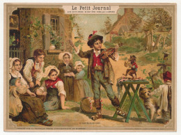 Image Chromo "Le Petit Journal" - Le Montreur De Singe - 13,5cm X 18cm - Sonstige & Ohne Zuordnung