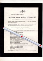 1982 DOODSBRIEF -  VEUVE ARTHUR DELECOURT NEE RACHEL LECLERCQ - DECEDEE A F 1966LETBAIX - Todesanzeige