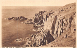 L242 England Land's End Cornwall Penzance Cliff Vintage Postcard - Altri & Non Classificati