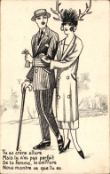 CPA Tu As Crane Allure Mais Tu N'es Pas Parfait De Ta Femme La Coiffure Nous Montre Ce Que Tu Es (couple) - Couples
