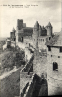 CPA Cite De Carcassonne Tour Wisigothe Et Les Remparts De L'Ouest - Carcassonne