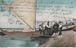 CARTOLINA 1905 BARCA CON PESCATORI (YK2828 - Fischerei