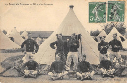 AISNE  02  CAMP DE SISSONNE - DECORATION DES TENTES - MILITARIA - Sissonne