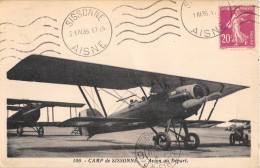 AISNE  02  CAMP DE SISSONNE - AVION AU DEPART - MILITARIA - Sissonne