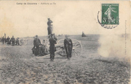 AISNE  02  CAMP DE SISSONNE - ARTILLERIE AU TIR - MILITARIA - Sissonne