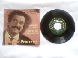 EP 45 T GEORGES BRASSENS LA MAUVAISE HERBE - GASTIBELZA CHEZ VOGUE EPL 7015 - Disco & Pop