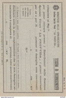 TESSERA RICONOSCIMENTO DISTRIBUZIONE VIVERI 1936 NUOVO (YK5210 - Historical Documents