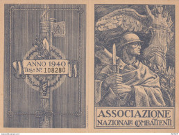 TESSERA ASSOCIAZIONE NAZIONALE COMBATTENTI 1940 (YK5199 - Historical Documents
