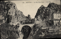 CPA Menton Le Pont Saint Louis - Menton