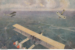 CARTOLINA 1918 SCONTRO AEREO  (YK1227 - 1914-1918: 1. Weltkrieg