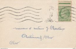 LETTERA 1930 2 FRANCS TIMBRO AISNE FRANCIA (YK1834 - Briefe U. Dokumente